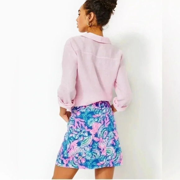 Lily Pulitzer Jonas Blue Tang Sitting Seaside Skort - Picture 12 of 14